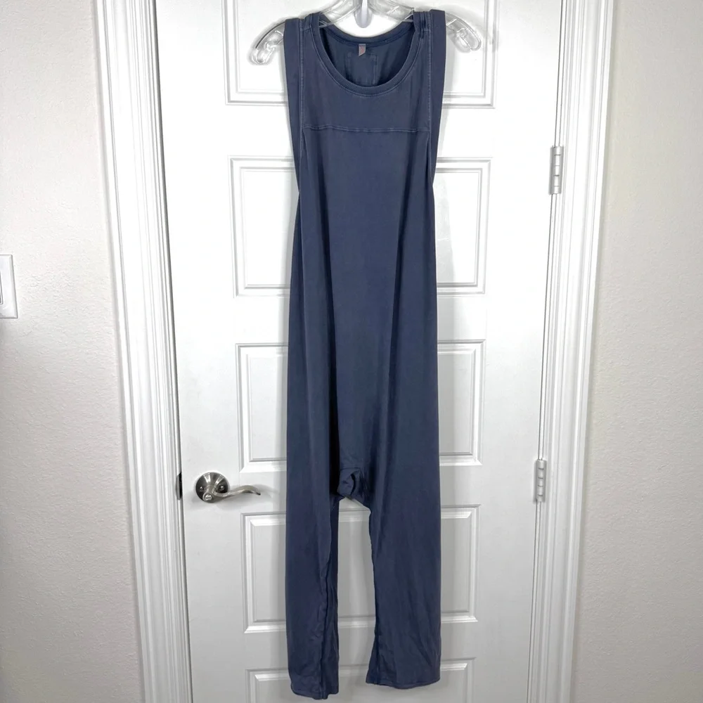 FREE PEOPLE FP Movement NEW Hot Shot Twisted Onesie Size M Jumpsuit Blue